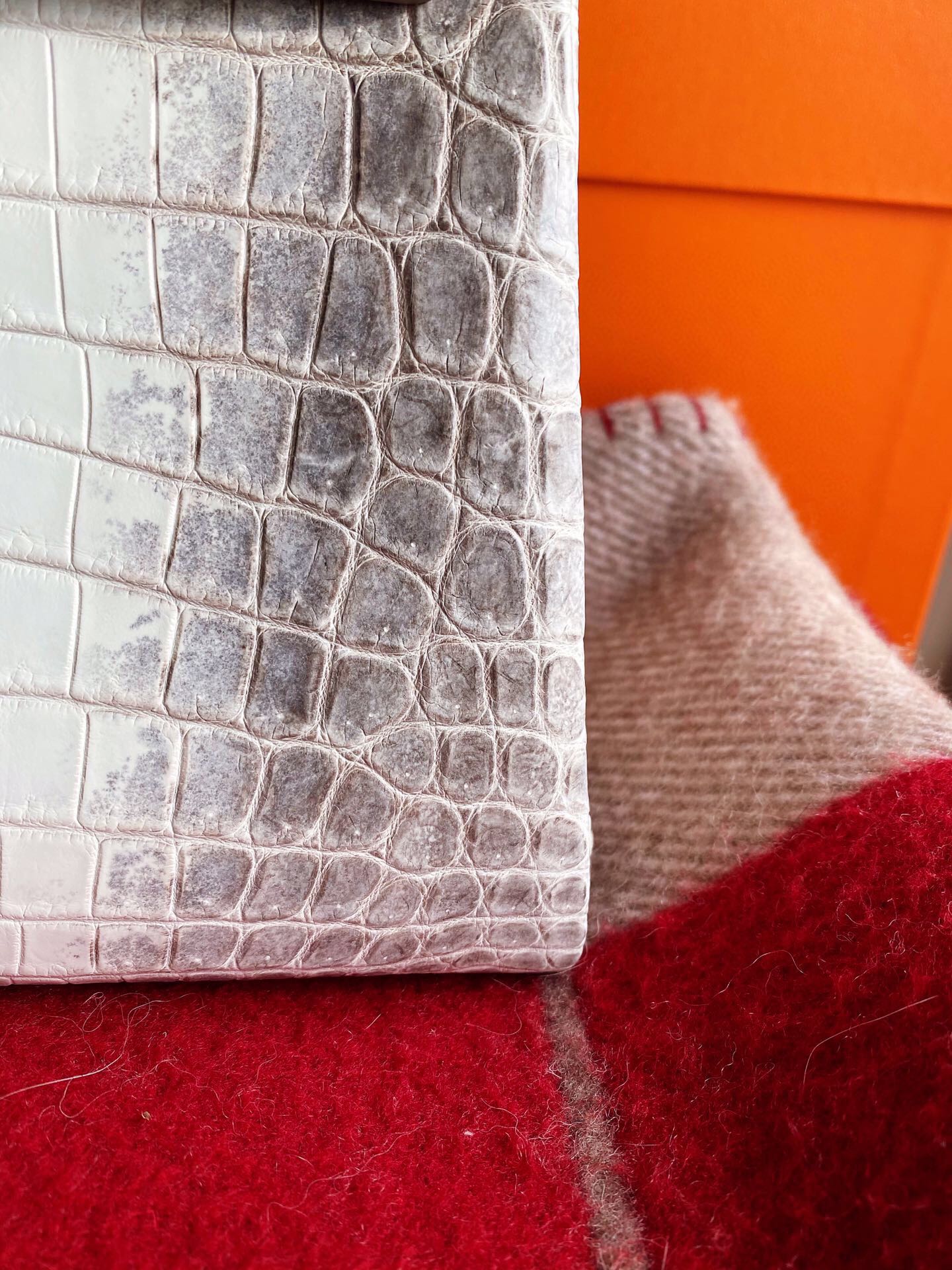 에르메스 켈리백25 히말라야 은장 악어가죽